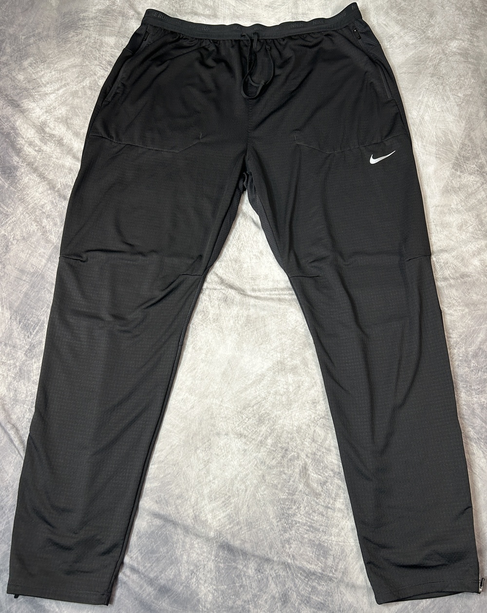 Nike Dri-FIT Pants Mens 2XLT Black Running Track Tapered Zip Pocket DQ4740-010